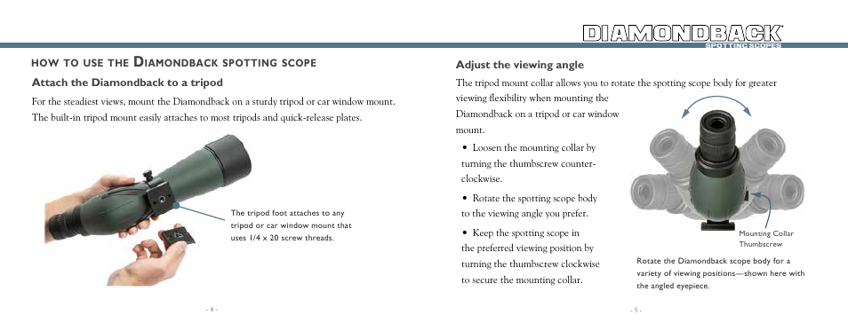 Vortex Optics DIAMONDBACK 20-60X80 SPOTTING SCOPE User Manual | Page 3 / 7