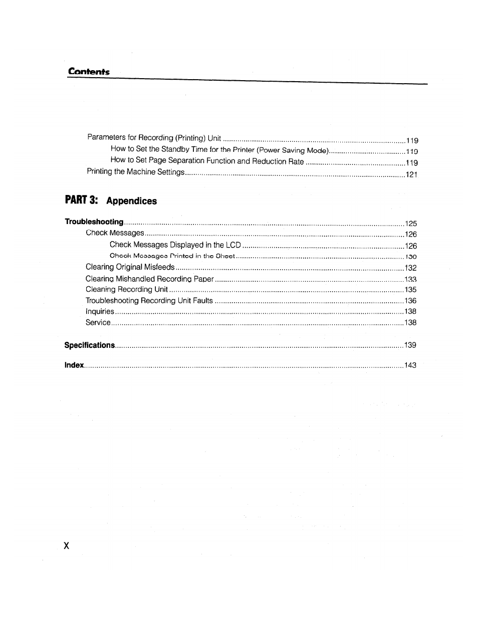 Part 3: appendices | Brother FAX-2000P User Manual | Page 12 / 162