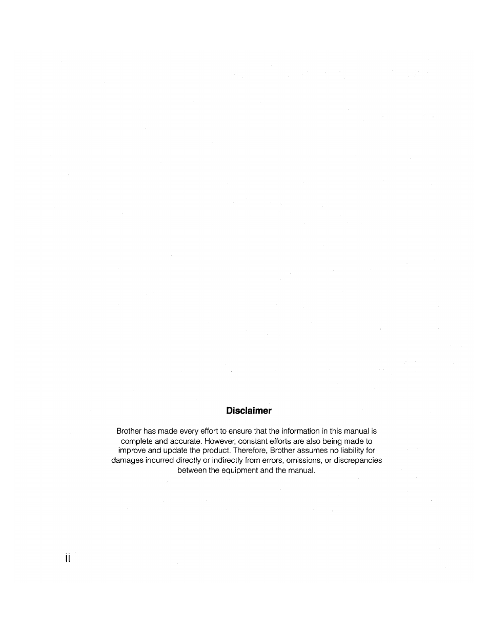 Disclaimer | Brother FAX-2000P User Manual | Page 4 / 162