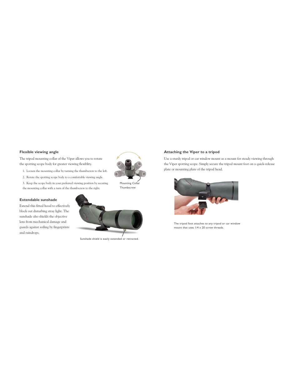 Vortex Optics VIPER 15-45X65 SPOTTING SCOPE User Manual | Page 4 / 5