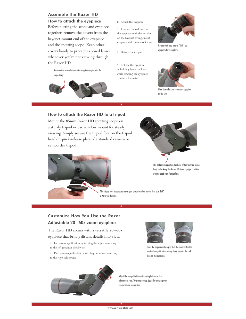 Vortex Optics RAZOR HD 20-60X85 SPOTTING SCOPE User Manual | Page 2 / 4
