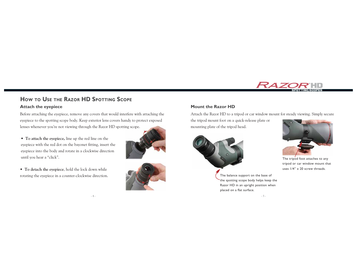 Hd s | Vortex Optics RAZOR HD 16-48X65 SPOTTING SCOPE User Manual | Page 3 / 7