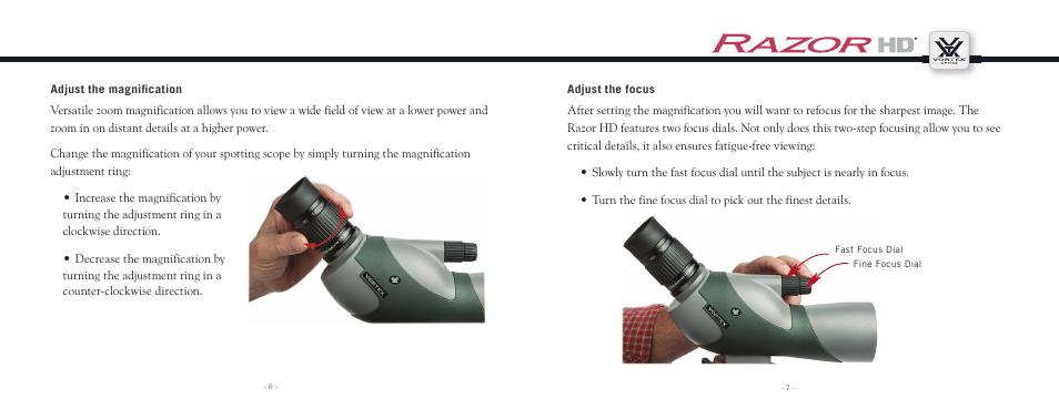 Vortex Optics RAZOR HD 11-33X50 SPOTTING SCOPE User Manual | Page 4 / 6