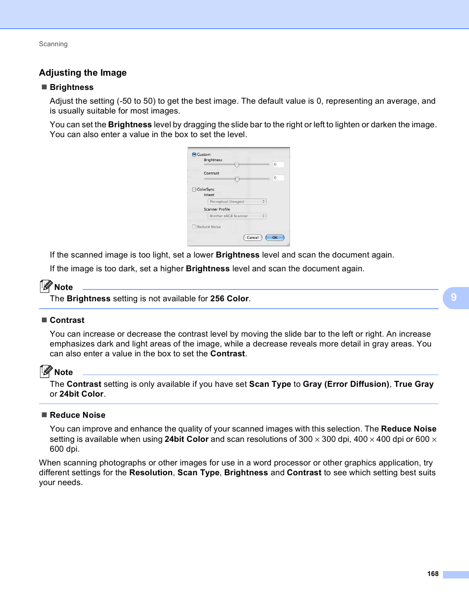 Adjusting the image | Brother DCP-8155DN User Manual | Page 176 / 271