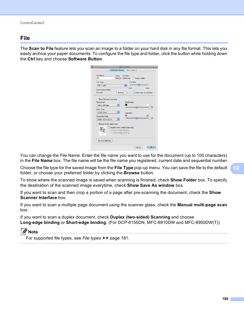 File, 10 file | Brother DCP-8155DN User Manual | Page 194 / 271