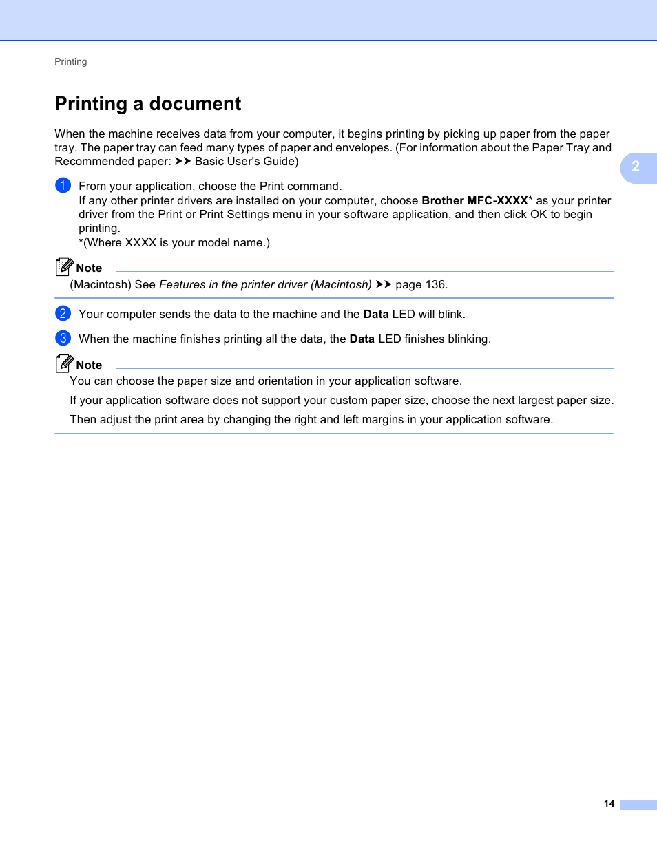 Printing a document | Brother DCP-8155DN User Manual | Page 22 / 271