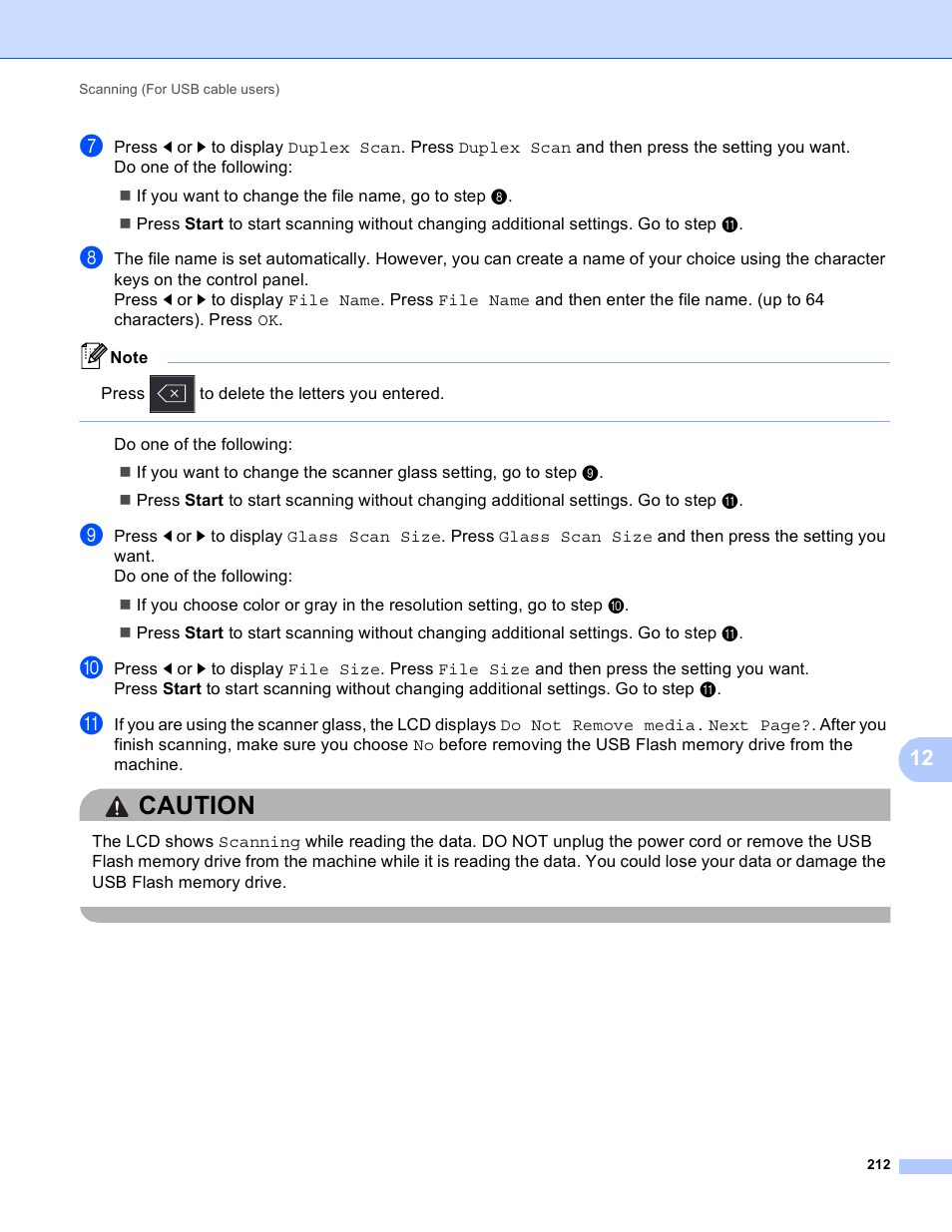 Caution | Brother DCP-8155DN User Manual | Page 220 / 271