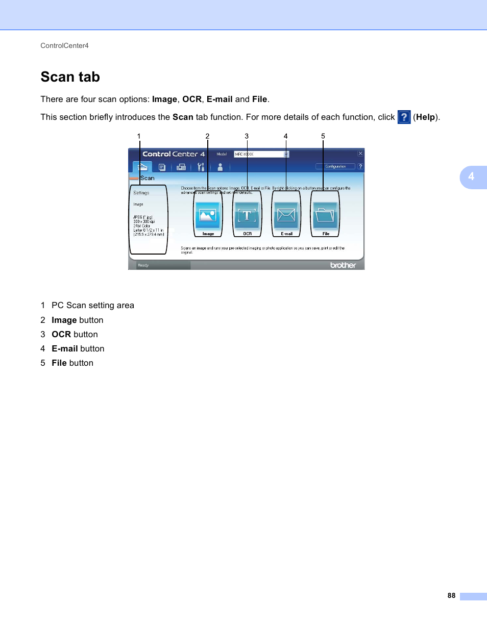 Scan tab | Brother DCP-8155DN User Manual | Page 96 / 271