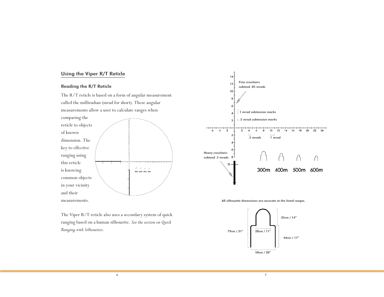 Using the viper r/t reticle | Vortex Optics VIPER R/T 8X28 TACTICAL BINOCULAR User Manual | Page 4 / 8