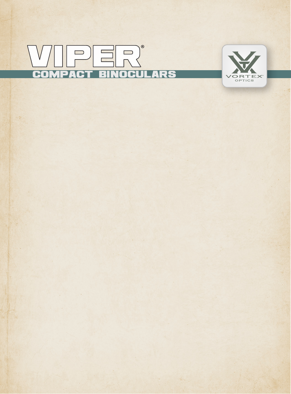Vortex Optics VIPER 10X28 BINOCULAR User Manual | 5 pages