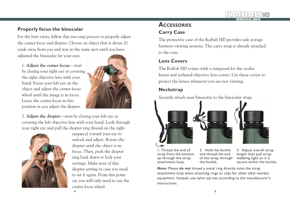 Vortex Optics KAIBAB HD 20X56 ROOF PRISM BINOCULAR User Manual | Page 3 / 5