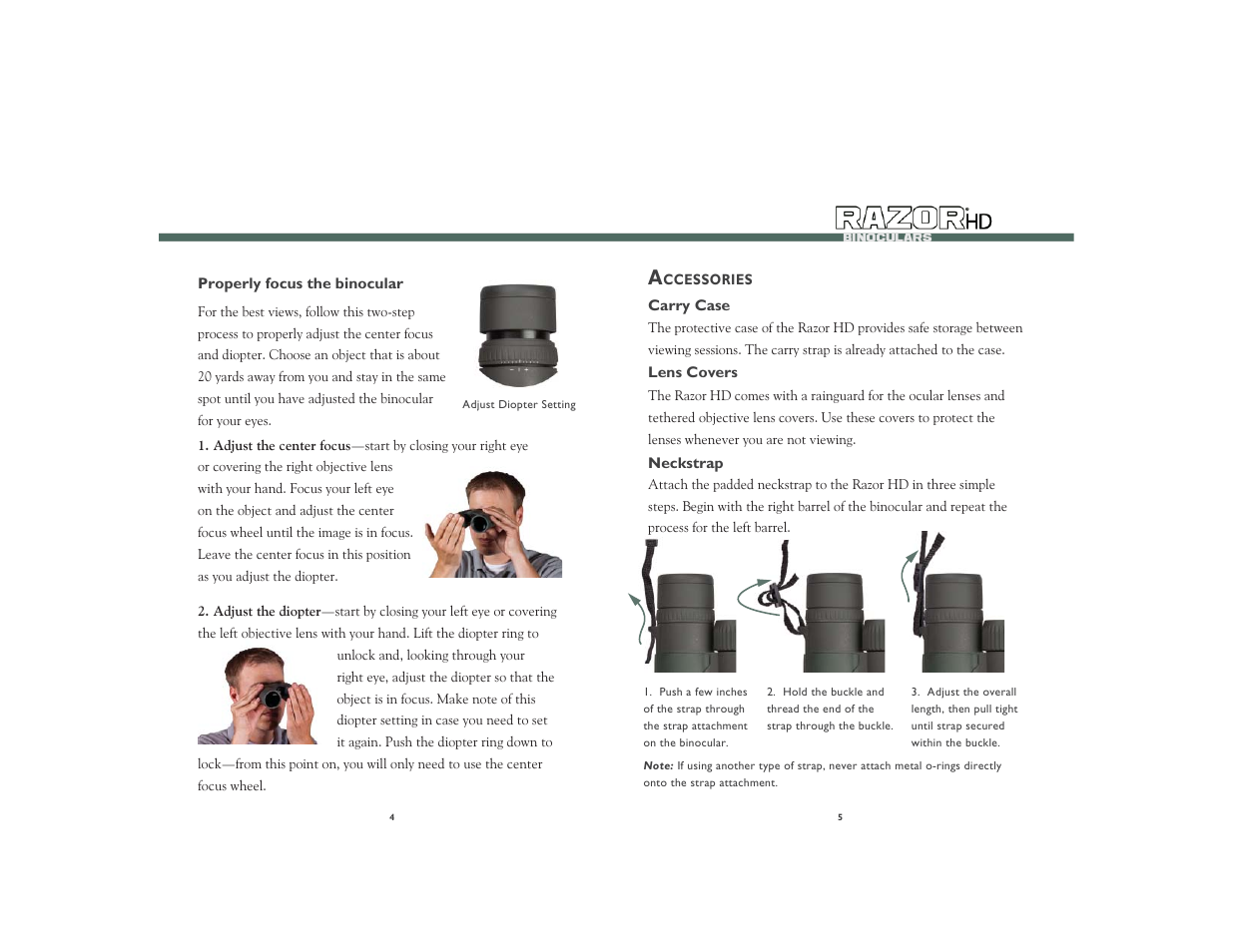 Vortex Optics RAZOR HD 12X50 ROOF PRISM BINOCULAR User Manual | Page 3 / 5