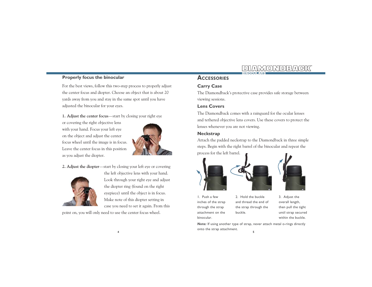 Vortex Optics DIAMONDBACK 7X36 BINOCULAR User Manual | Page 3 / 5