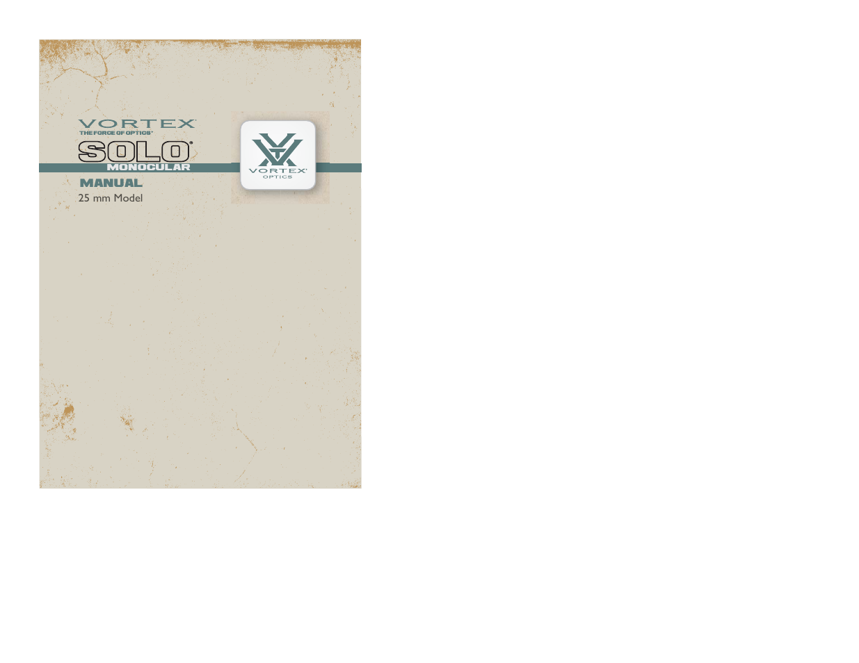 Vortex Optics SOLO 10X25 MONOCULAR User Manual | 5 pages