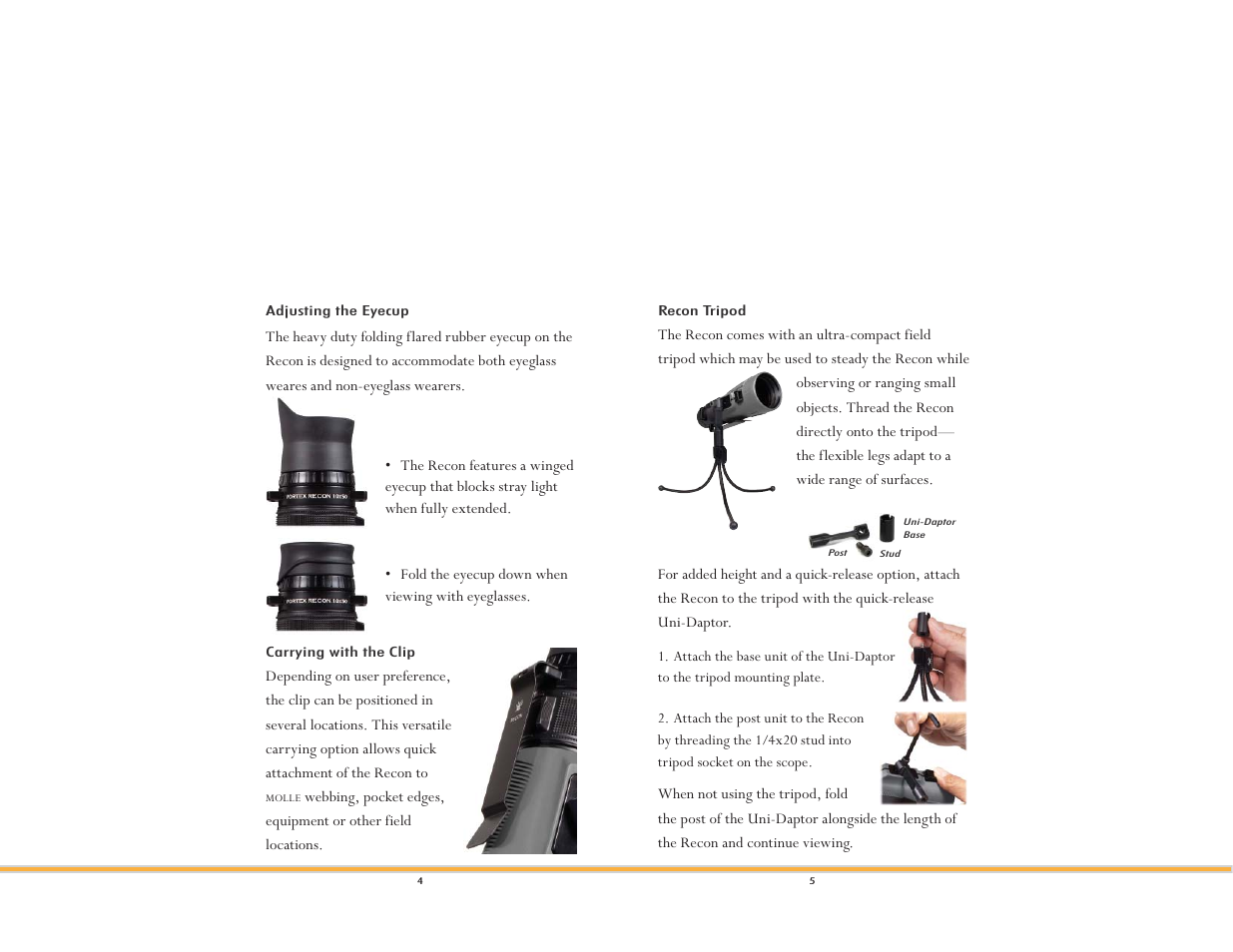 Vortex Optics RECON R/T 15X50 - WITH VMS MONOCULAR User Manual | Page 3 / 8