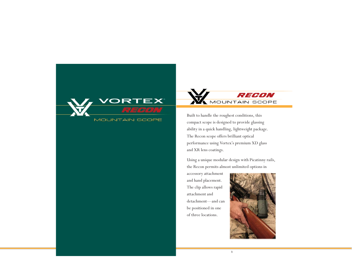 Vortex Optics RECON MOUNTAIN 15X50 User Manual | 5 pages
