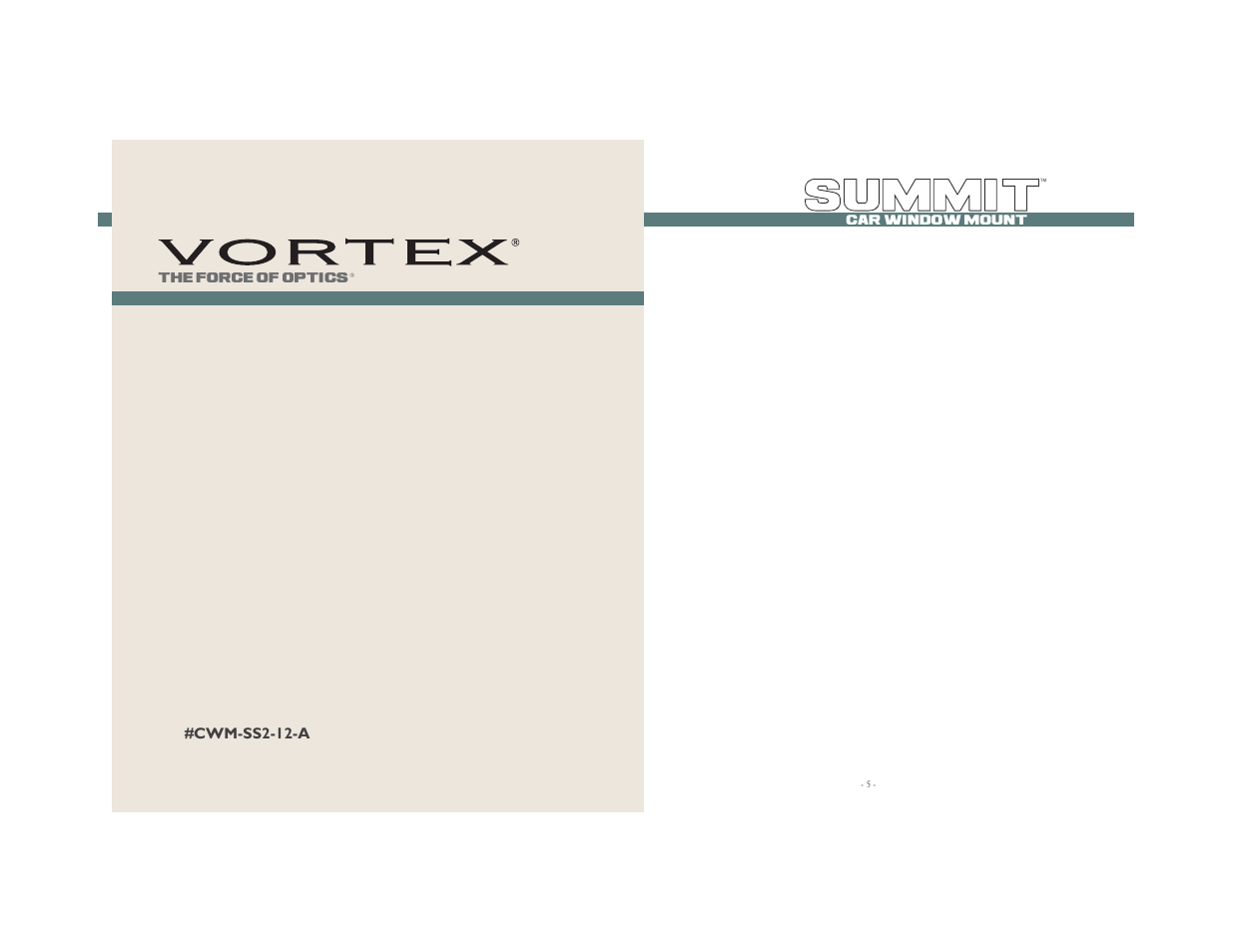 Summit | Vortex Optics SUMMIT CAR WINDOW MOUNT User Manual | Page 3 / 3