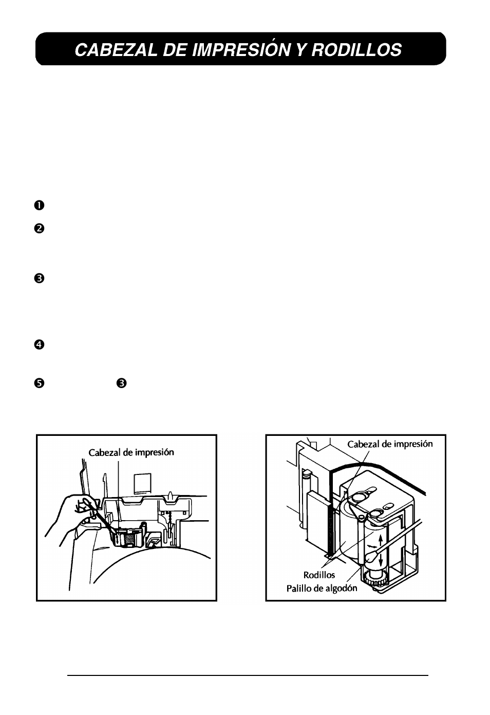 Cabezal de impresion y rodillos | Brother P-TOUCH 530 User Manual | Page 170 / 210