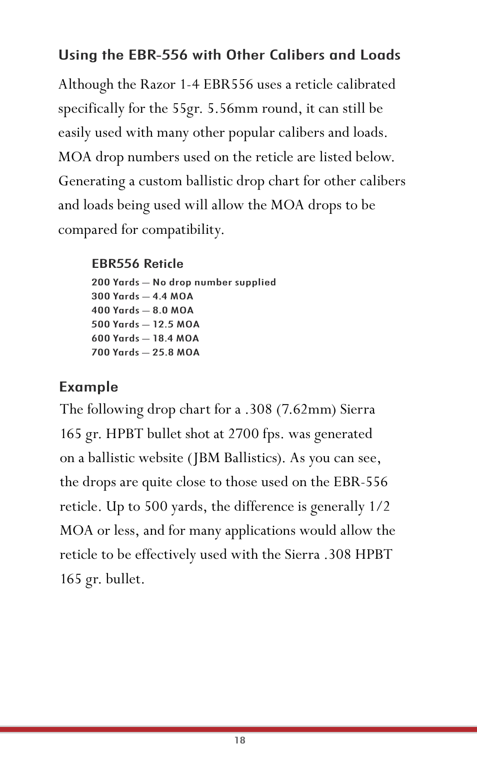Vortex Optics RAZOR HD 1-4X24 (MOA) - EBR-556 MOA User Manual | Page 20 / 30