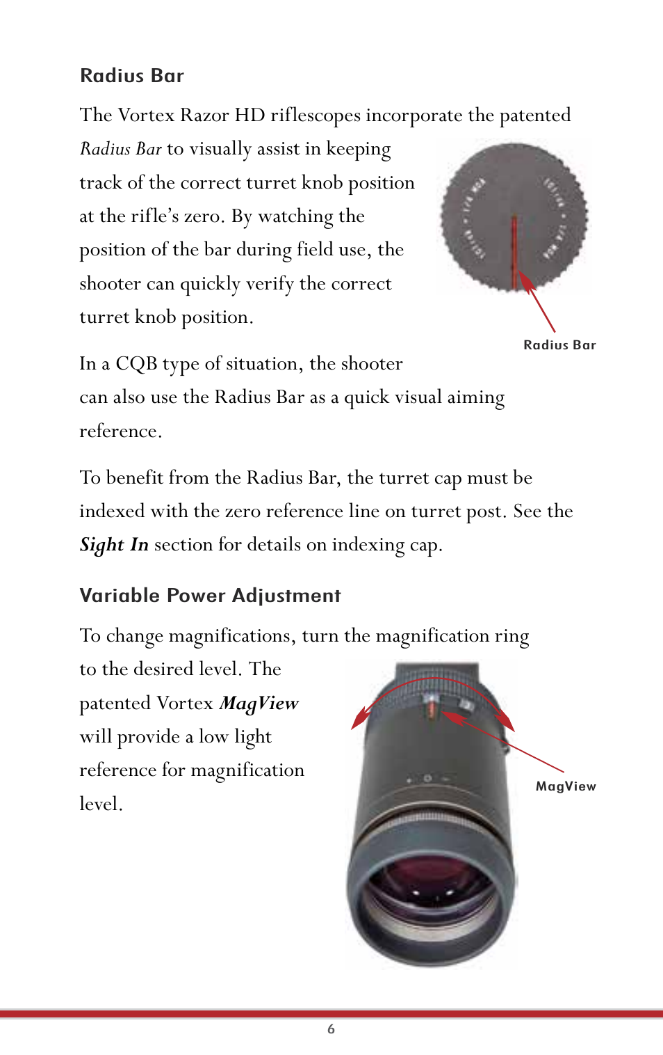 Vortex Optics RAZOR HD 1-4X24 (MOA) - EBR-556 MOA User Manual | Page 8 / 30