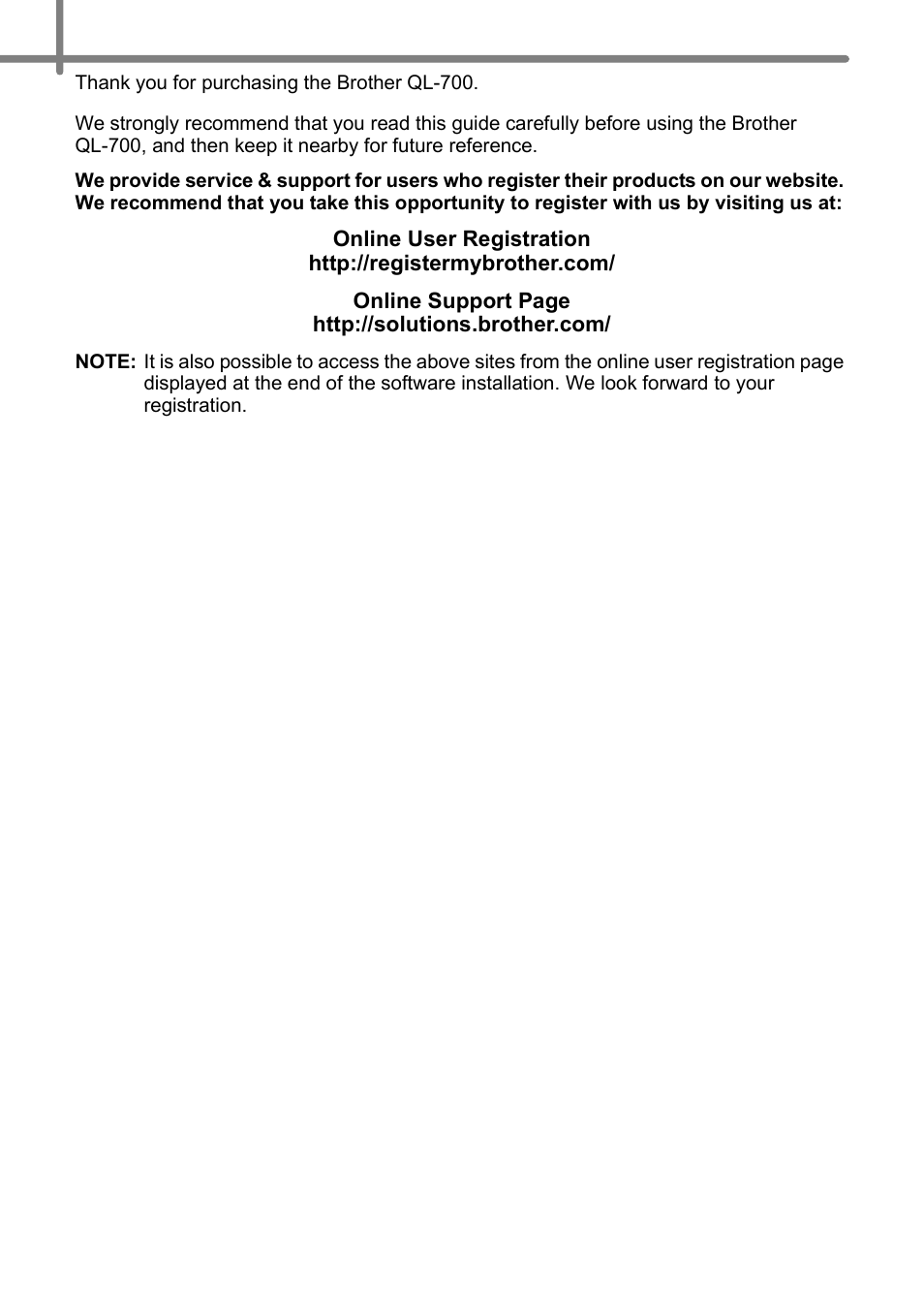 Brother Label Printer QL-700 User Manual | Page 2 / 8