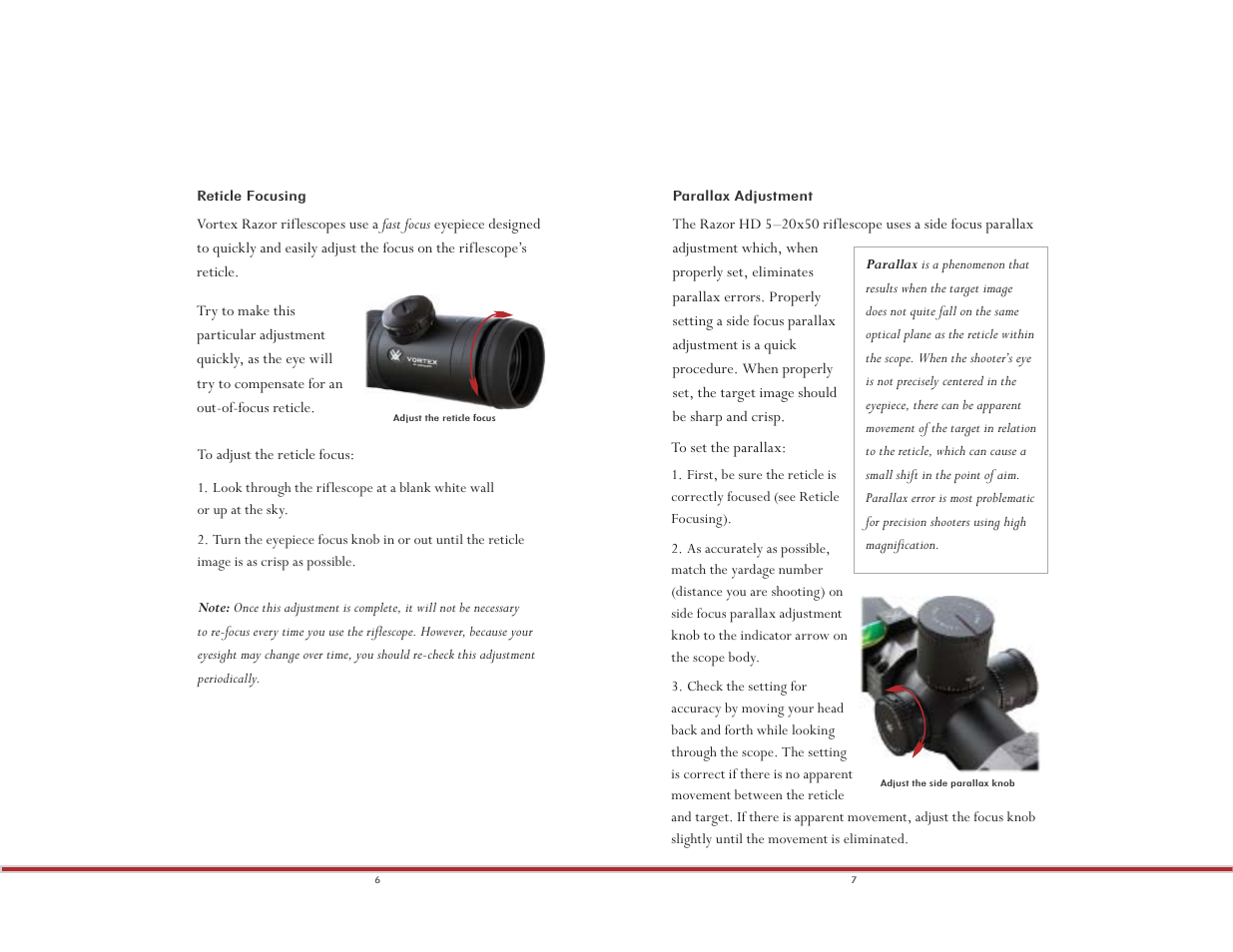Vortex Optics RAZOR HD 5-20X50 (MRAD) - EBR-2 5 MRAD TURRETS User Manual | Page 4 / 11