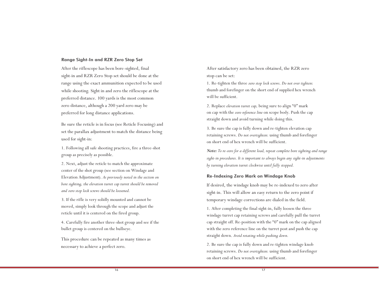 Vortex Optics RAZOR HD 5-20X50 (MRAD) - EBR-2 5 MRAD TURRETS User Manual | Page 9 / 11
