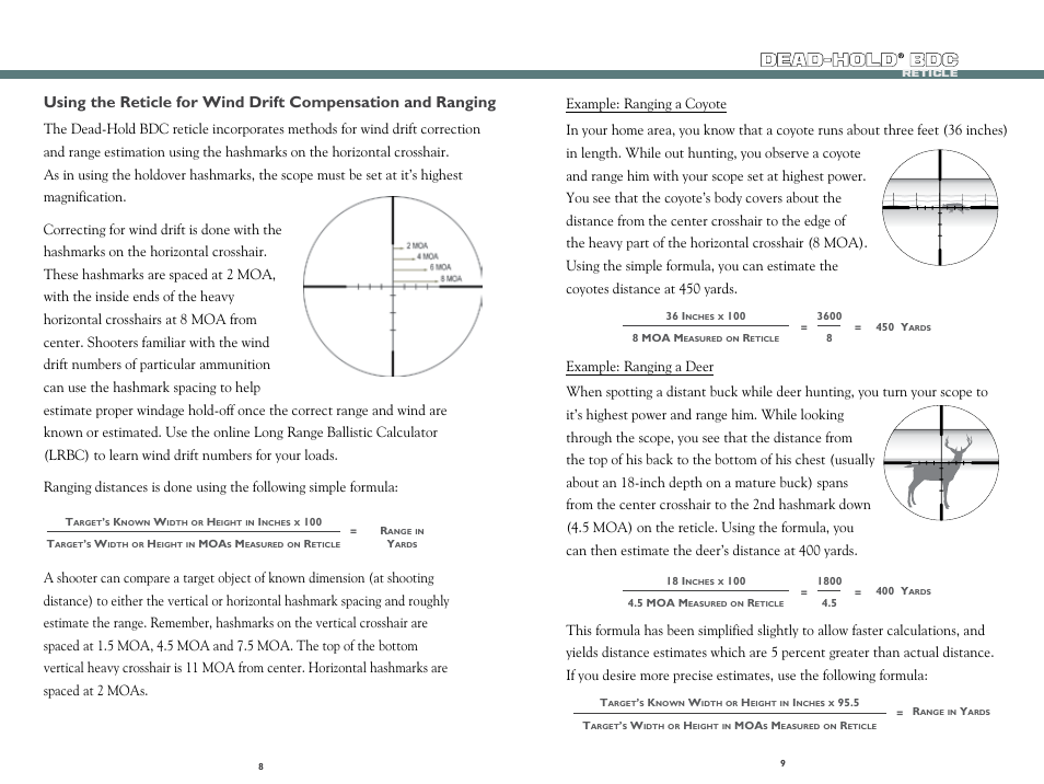 Vortex Optics VIPER 2-7X32 - DEAD-HOLD BDC User Manual | Page 5 / 7