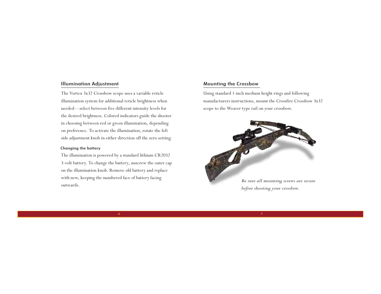 Vortex Optics CROSSFIRE 3X32 CROSSBOW - CROSSBOW ILLUMINATED User Manual | Page 4 / 8