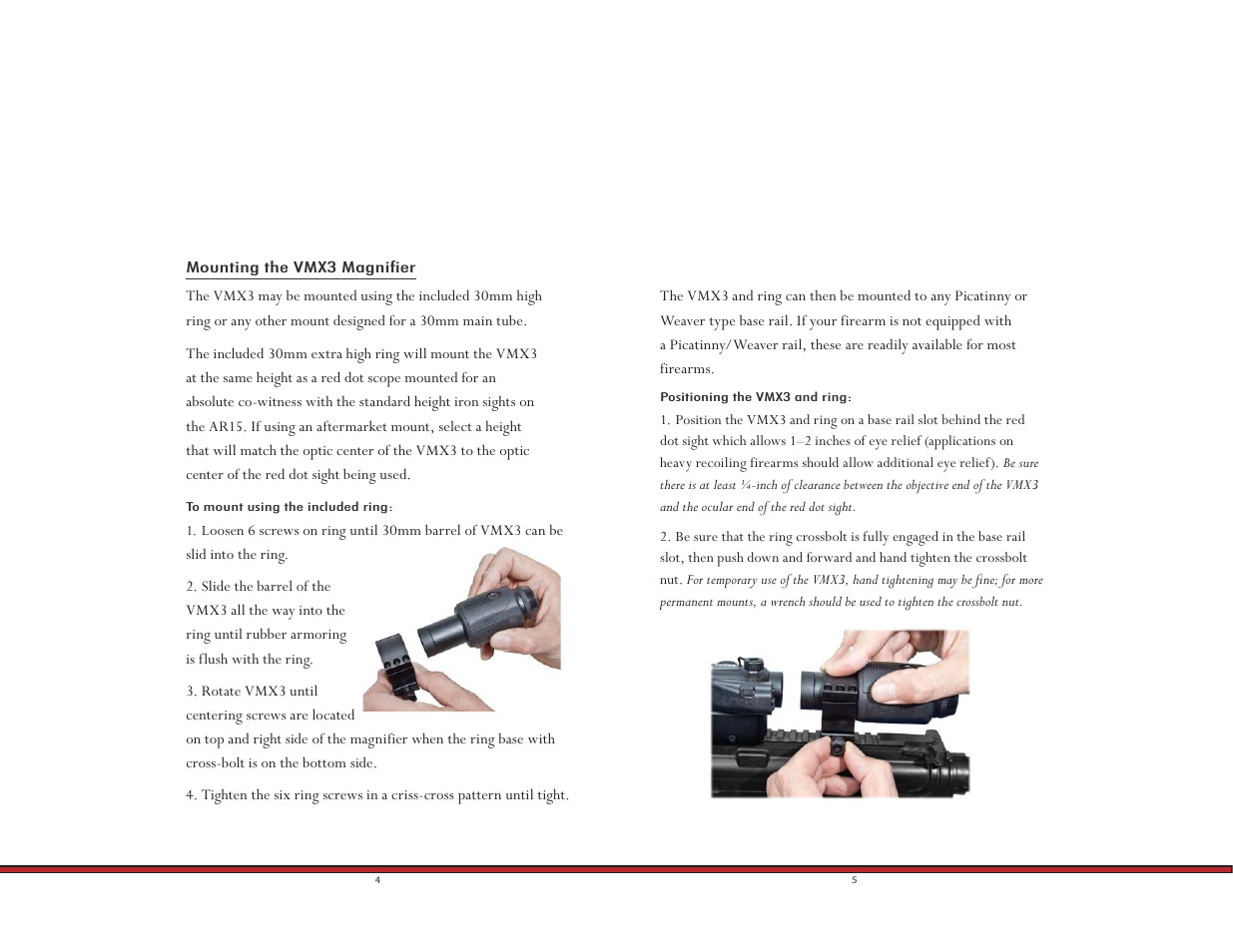Vortex Optics VMX3 MAGNIFIER - VMX3 COMBO User Manual | Page 3 / 5