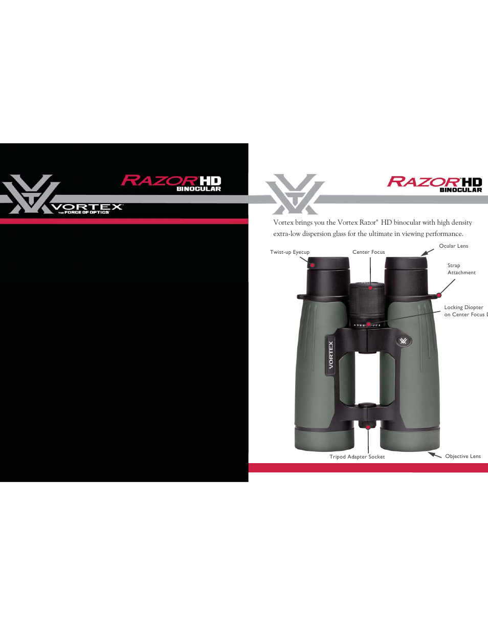 Vortex Optics RAZOR HD 8X42 BINOCULAR User Manual | 4 pages