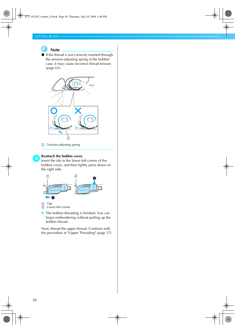 Brother XE5427-001 User Manual | Page 38 / 92