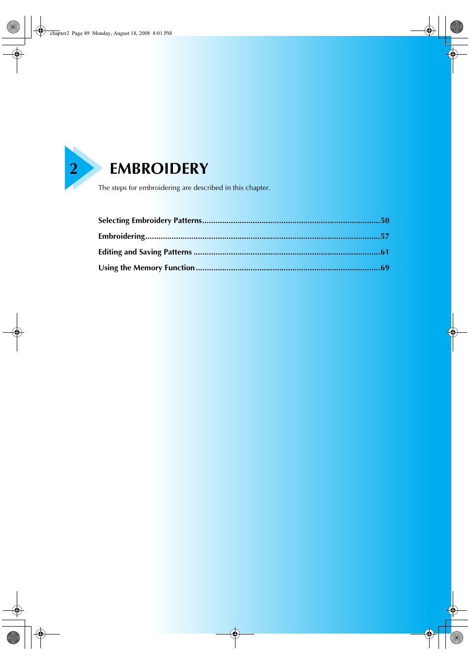 2embroidery | Brother XE5427-001 User Manual | Page 51 / 92