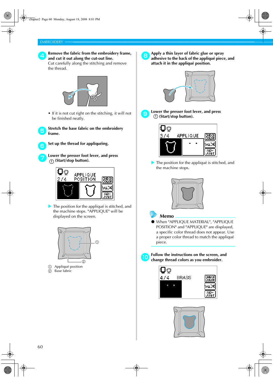 Brother XE5427-001 User Manual | Page 62 / 92