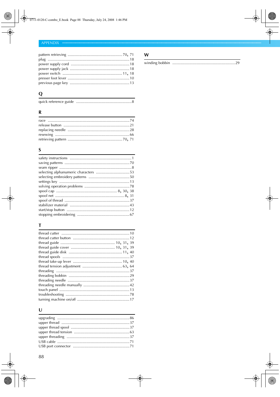 Brother XE5427-001 User Manual | Page 90 / 92