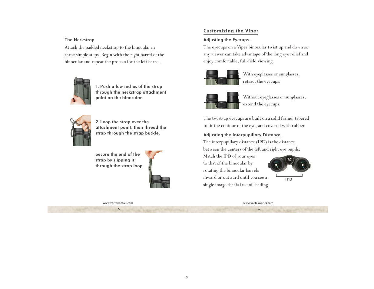 Vortex Optics VIPER 6X32 BINOCULAR User Manual | Page 3 / 5