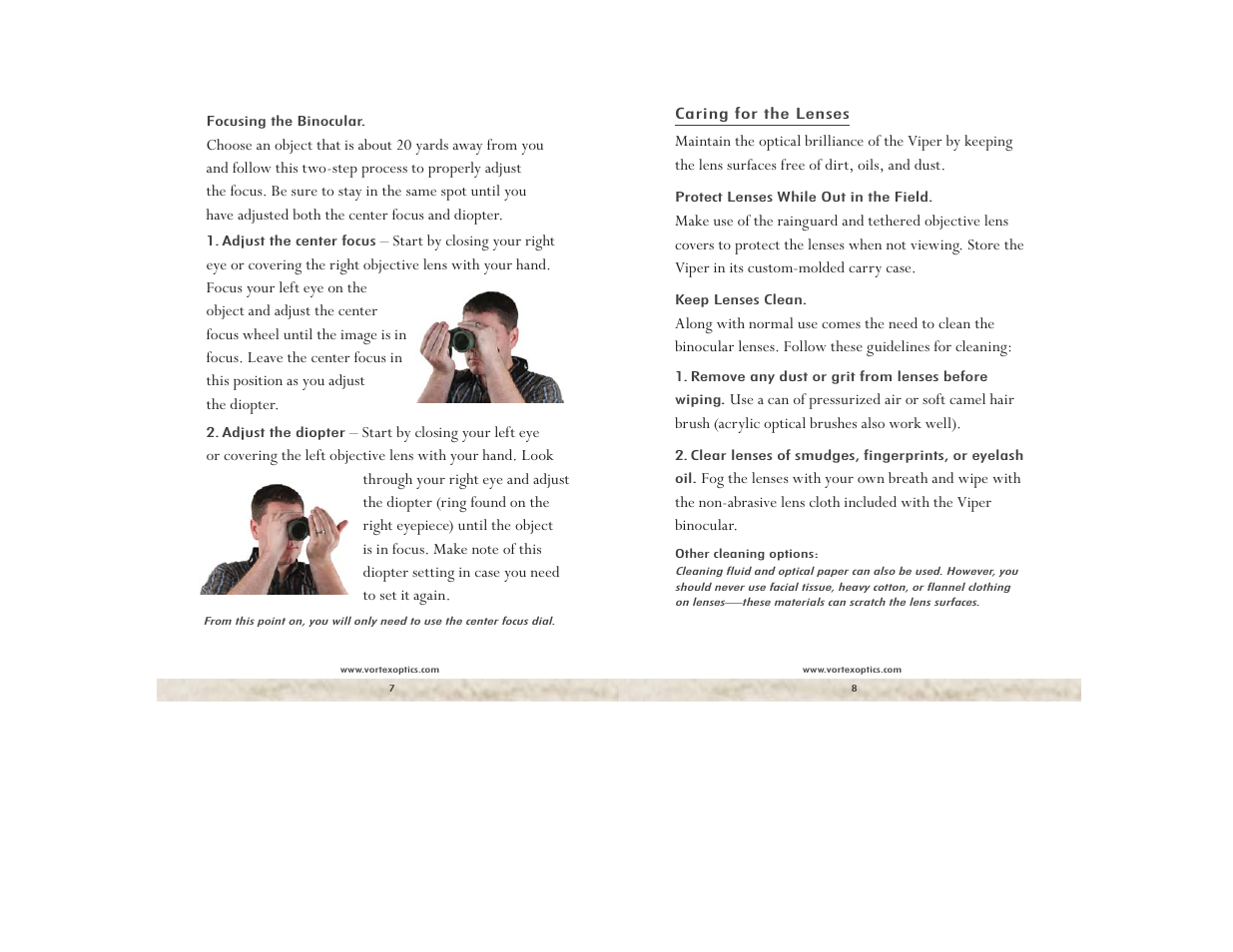 Vortex Optics VIPER 6X32 BINOCULAR User Manual | Page 4 / 5