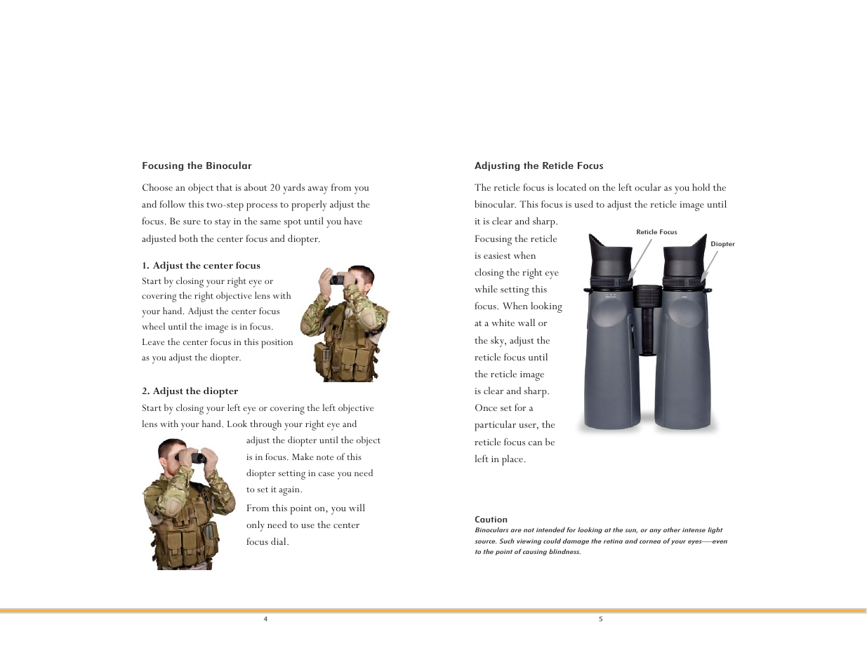 Vortex Optics VIPER R/T 10X50 BINOCULAR User Manual | Page 3 / 8