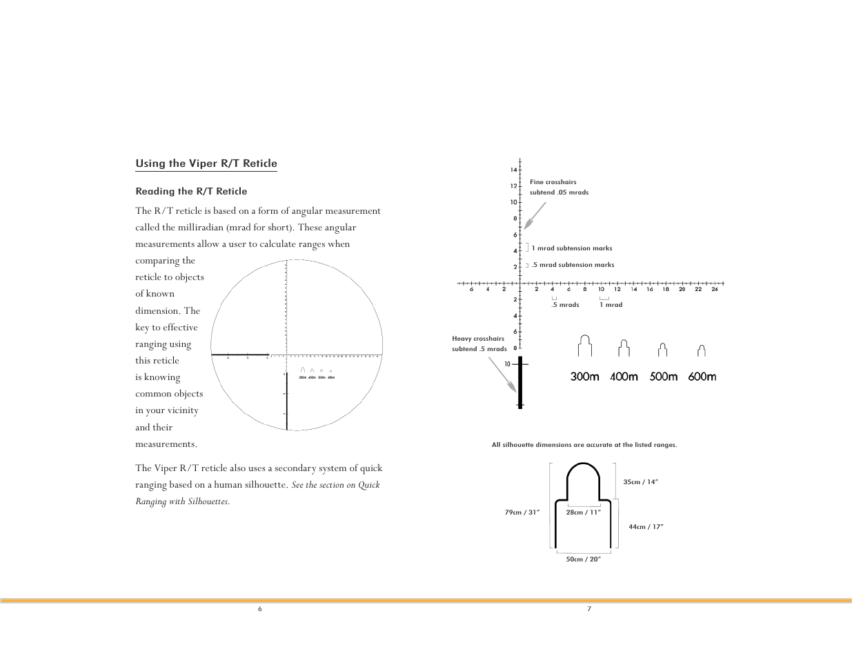 Using the viper r/t reticle | Vortex Optics VIPER R/T 10X50 BINOCULAR User Manual | Page 4 / 8