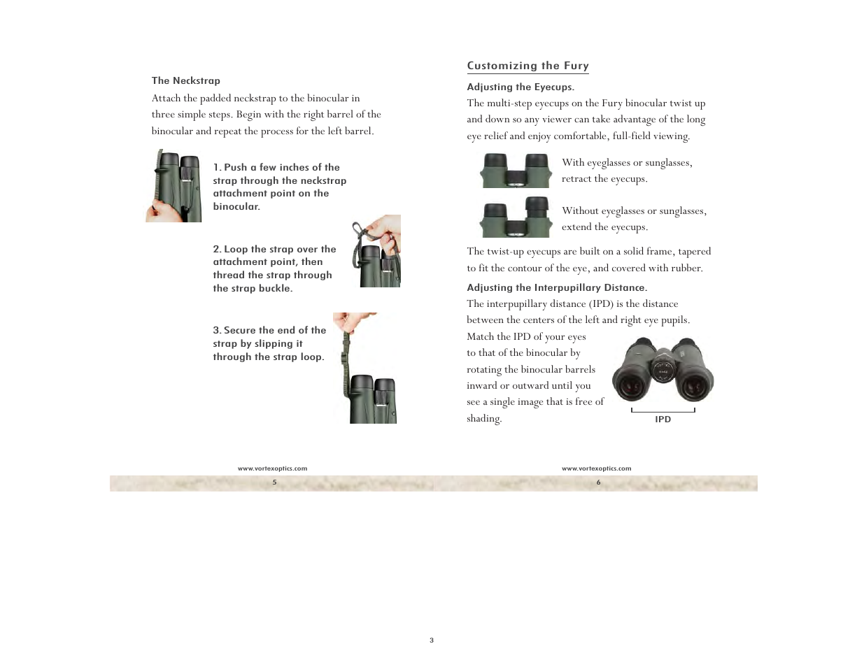 Vortex Optics FURY 6.5X32 BINOCULAR User Manual | Page 3 / 5