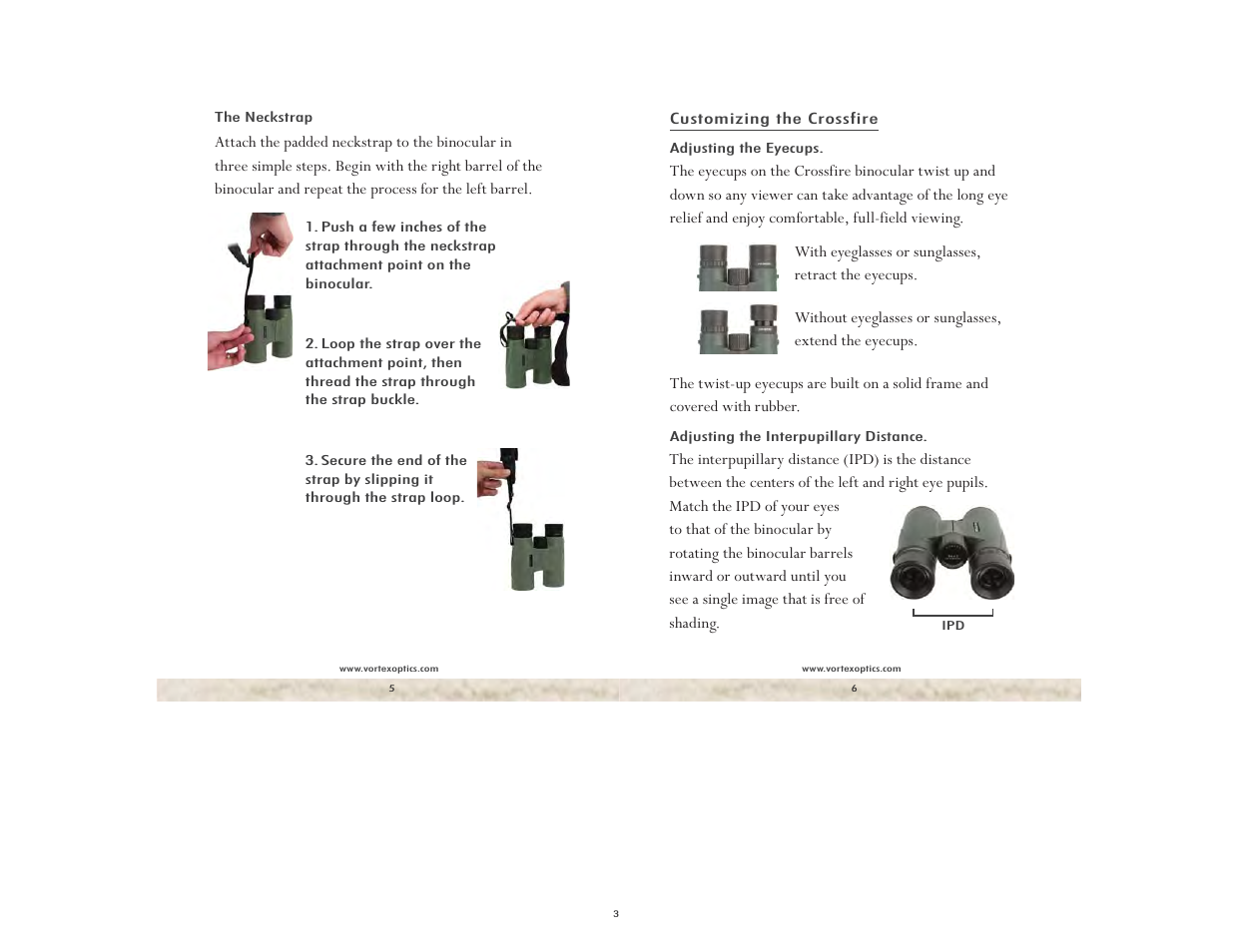 Vortex Optics CROSSFIRE 8X32 BINOCULAR User Manual | Page 3 / 5