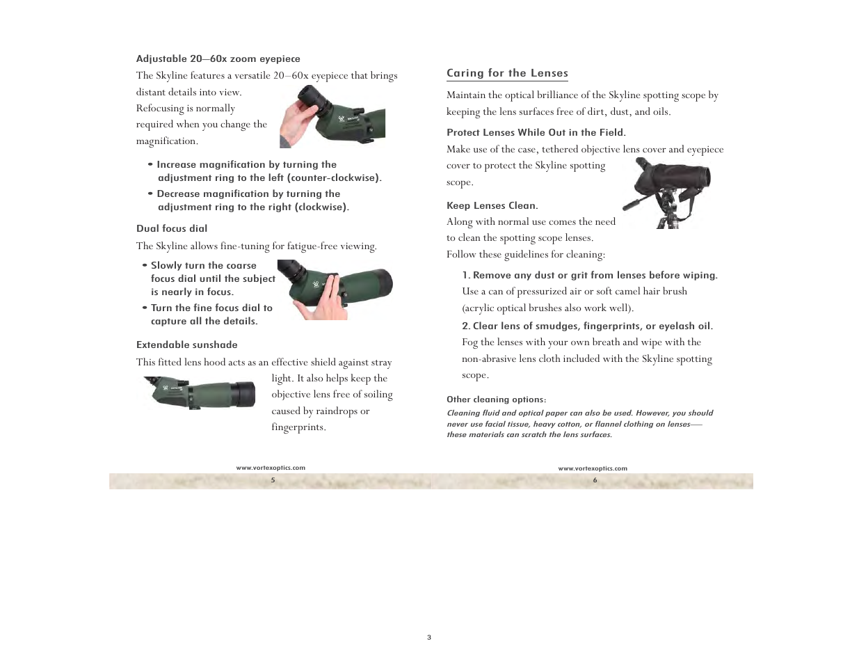 Vortex Optics SKYLINE 20-60X80 SPOTTING SCOPE User Manual | Page 3 / 4