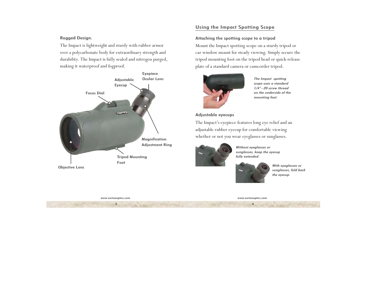 Vortex Optics IMPACT 25-75X70 SPOTTING SCOPE User Manual | Page 2 / 4