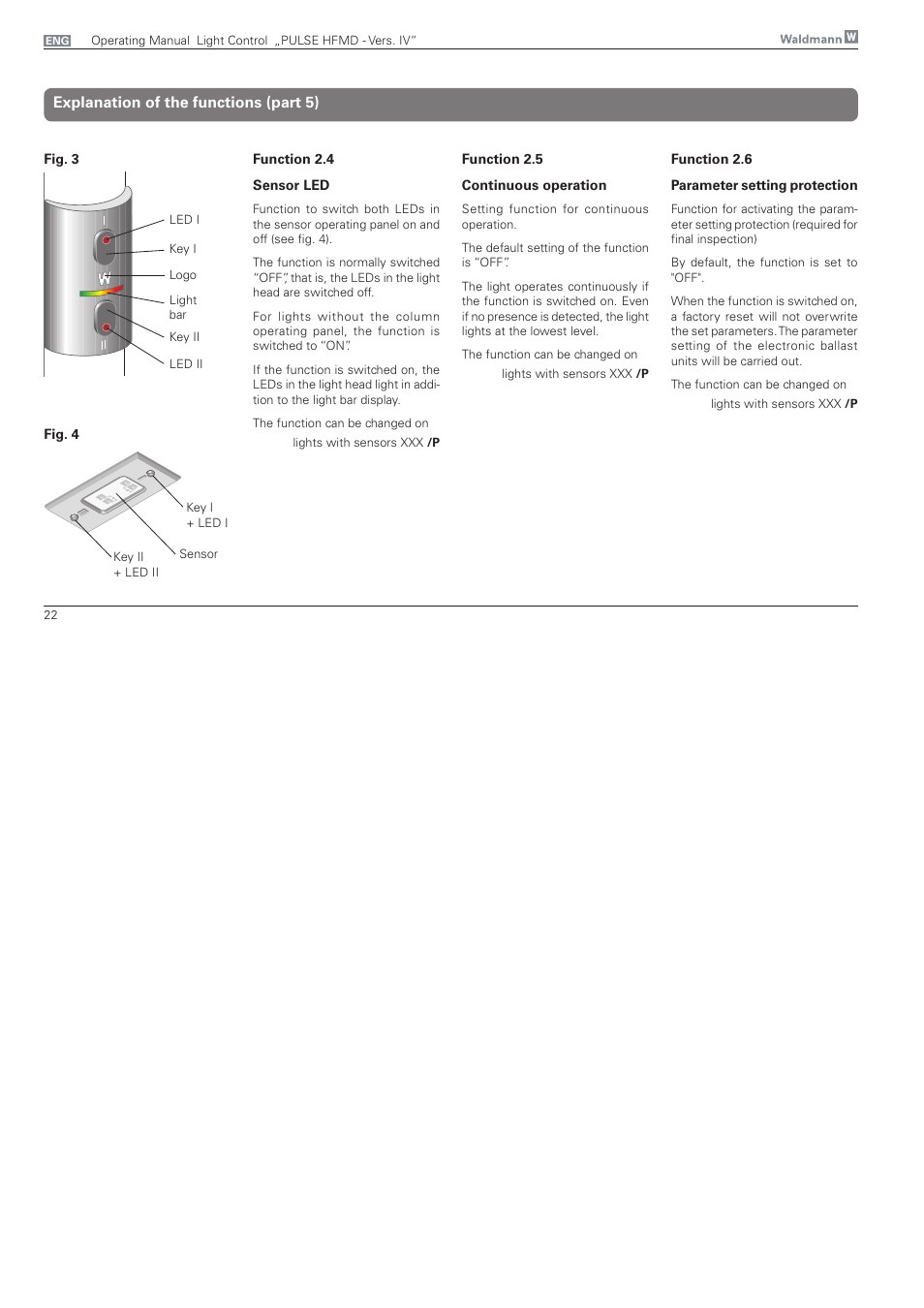 Explanation of the functions (part 5) | Waldmann PULSE HFMD version VFC IV - with MFT, Typ I User Manual | Page 22 / 24