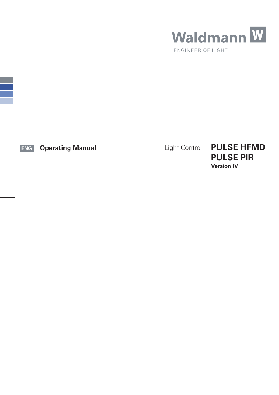 Waldmann PULSE PIR version IV - with MFT, Typ II User Manual | 36 pages