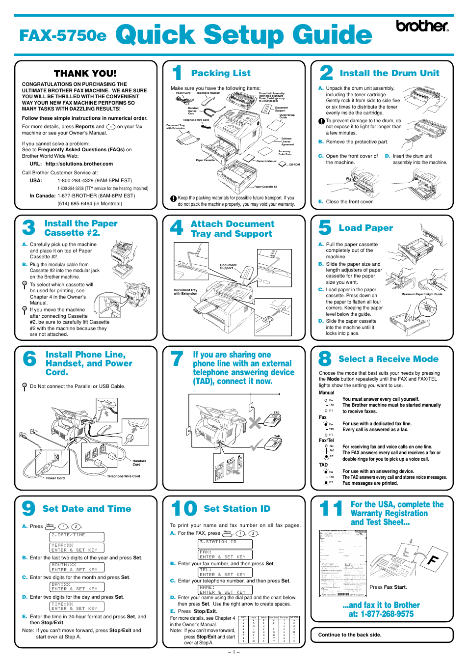 Brother FAX-575e User Manual | 6 pages