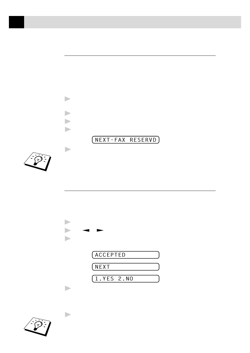 Next-fax reservation, Multiple resolution transmission | Brother 515 User Manual | Page 70 / 120