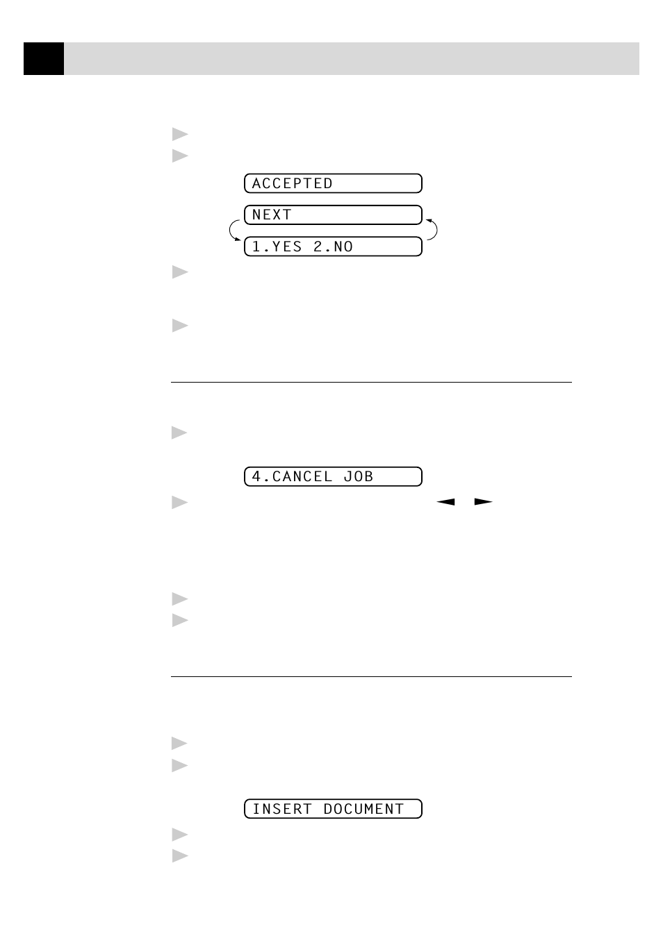 Cancelling a scheduled job, Interrupting timer and polling transmit jobs | Brother 515 User Manual | Page 72 / 120