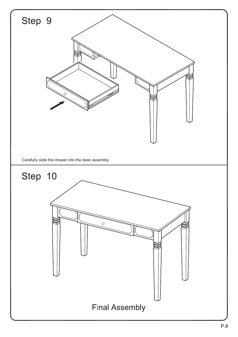 Walker Edison Furniture DW48S30 Writing Desk User Manual | Page 8 / 8