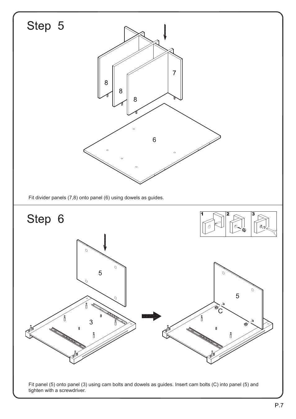 Walker Edison Furniture DW48D30 Storage Desk User Manual | Page 7 / 19